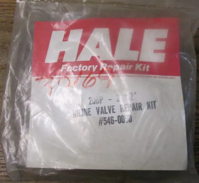 NEW NOS Hale 546-0060 Inline Valve Repair Kit For 25BP 2/1/2" Inch