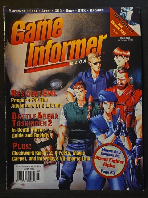 GAME INFORMER VINTAGE Video Game Magazine #35 March 1996 Resident Evil ...