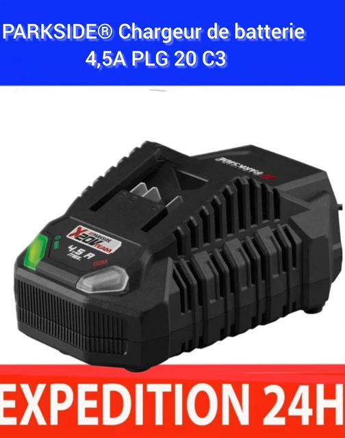 Chargeur Parkside PLG 20 C3 - Rapide Et Fiable Pour Vos Batteries 20V Team (4.5A, 120W)