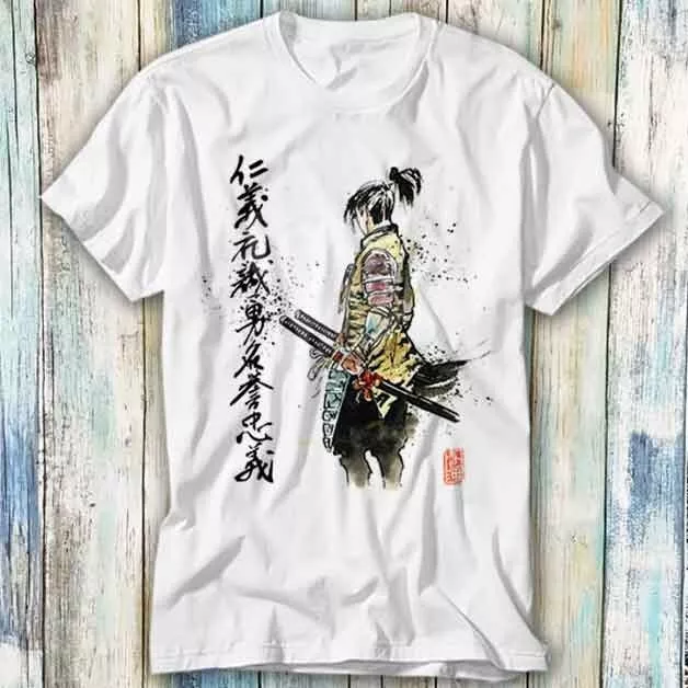 Samurai Japanese Calligraphy Sword Manga T Shirt Meme Gift Top Tee Unisex 760