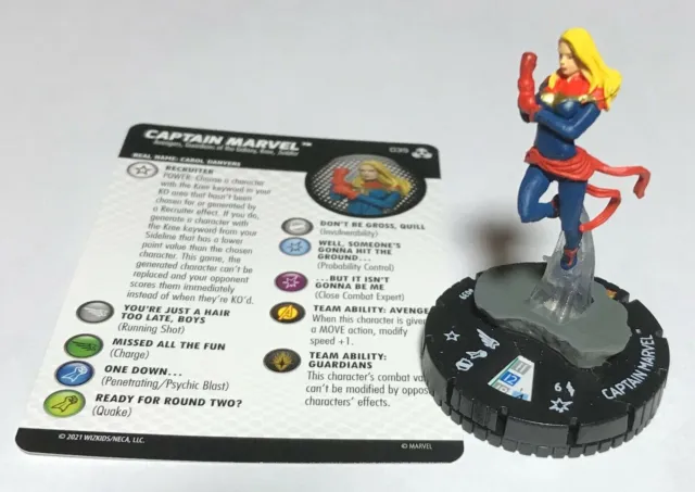 Marvel Heroclix Avengers War Of The Realms R Captain Marvel 039 With Card