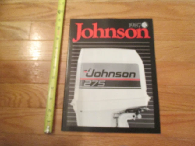 Johnson Boat Motors 1987 Vintage Boats Dealer sales brochure catalog