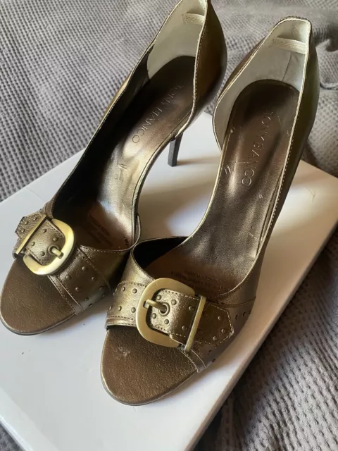 Tony Bianco Womens Bronze Heels. Size 9.5.