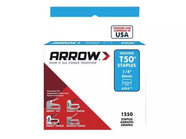 Arrow T50 Graffette 6mm (0.6cm) (Scatola 1250) ARRT5014S