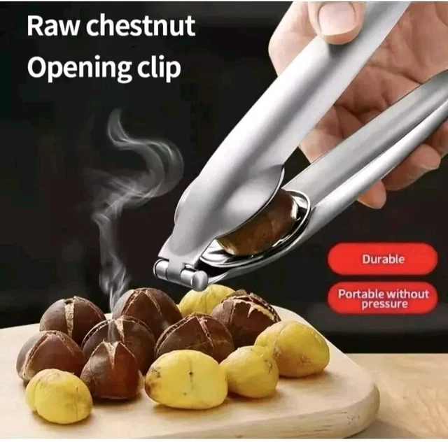 Tagliacastagne Multiuso In Acciaio Inox – Forbici E Pinze Per Sbucciare Castagne – Utile In Cucina E Ristorazione