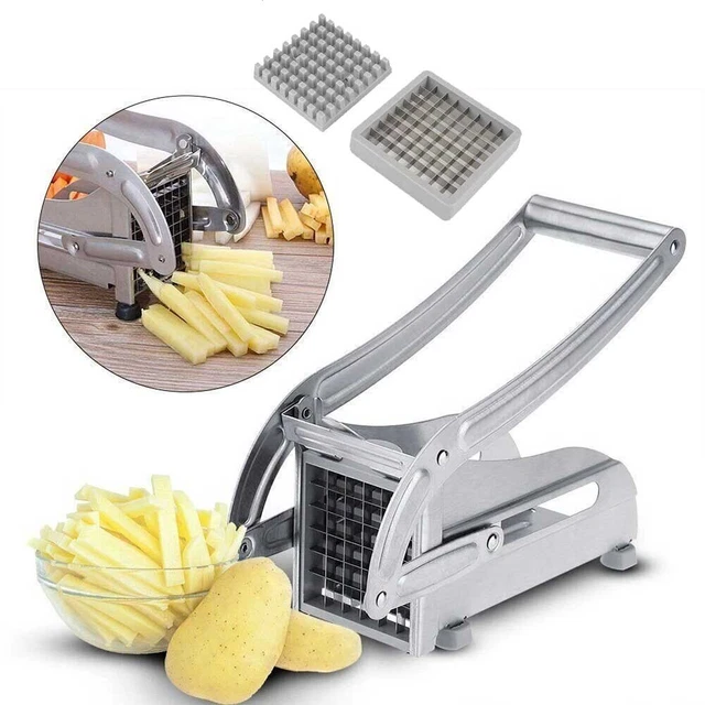 NEW POTATO CHIPPER Chip Chopper Cutter Slicer Maker & 2 Steel Edges ...