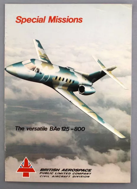Britische Aerospace Bae125-800 Hersteller Verkaufsbroschüre Cutaway Hs125