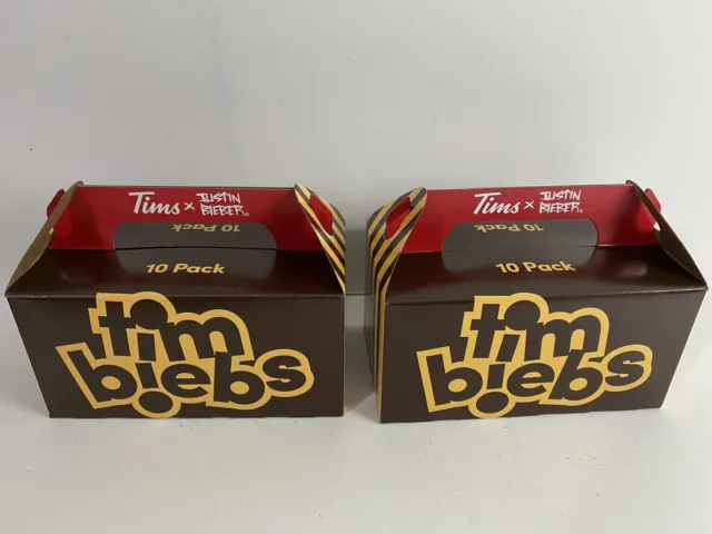 Justin Bieber Tim Biebs Box ~ Tim Hortons Limited Edition Tims X ~ 2 boxes