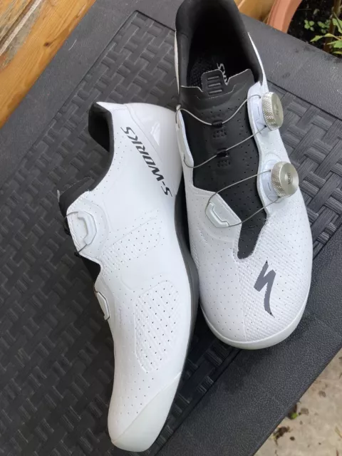 Spezialisierte S-Works Taschenlampe Carbon Straße Radschuhe weiß Team EU 43,5