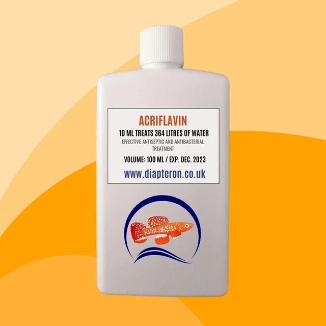 Acriflavina 100 ml | Trata 3640 litros de agua | Antibacteriano | Antiséptico