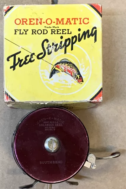 VINTAGE SOUTH BEND OREN-O-MATIC FLY ROD REEL No. 1140 in BOX