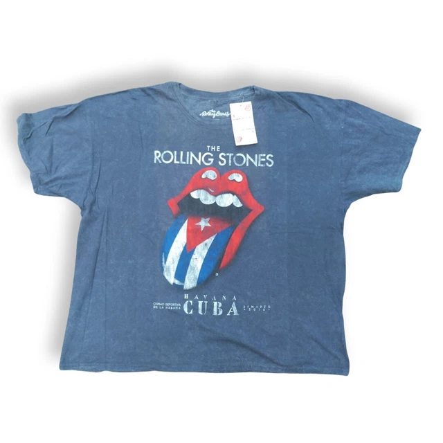 Rolling Stones Band T-shirt Cuba Uk Size Double XL