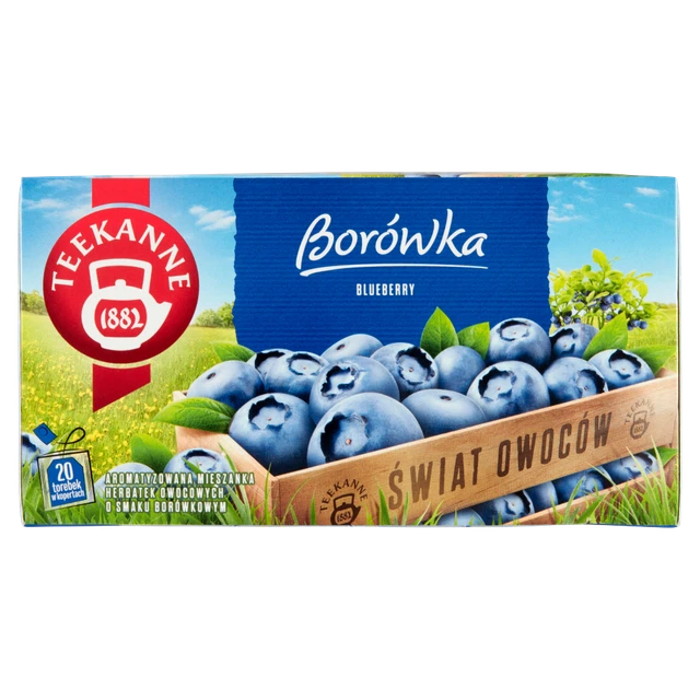 TEEKANNE ŚWIAT OWOCÓW Aromatisierter Heidelbeer-Früchtetee 45 G (20 X 2 ...