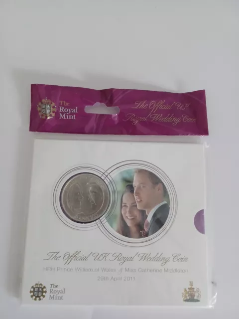 Prince William Of Wales & Catherine Official £5 Wedding Coin 2011 Royal Mint