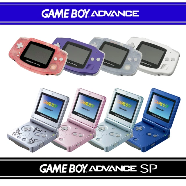 NINTENDO GAME BOY Advance & SP GBA diversi colori console di gioco