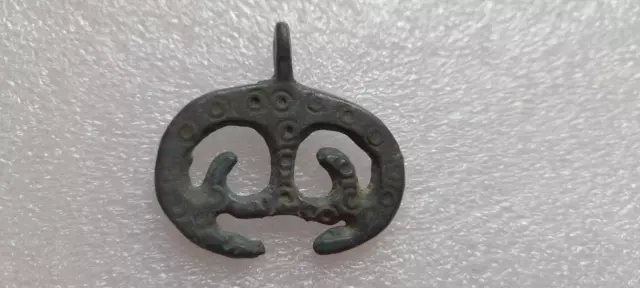 Rare Ancient Viking Norse Bronze Pendant 900-1100 Ad. 9-9