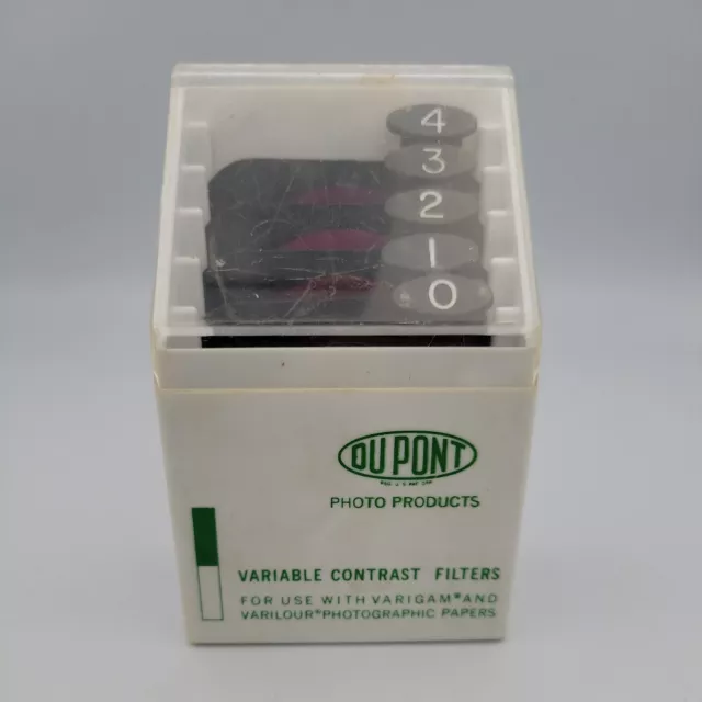 Juego en caja de filtros de contraste variable Du Pont Photo Products vintage