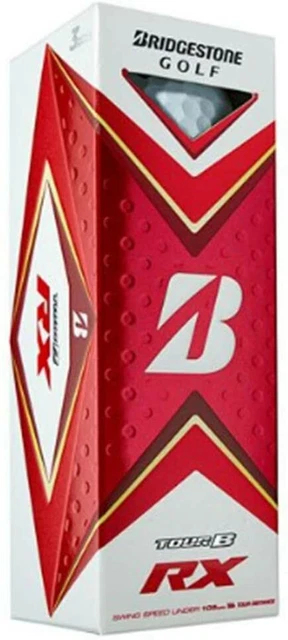 BRIDGESTONE RX Tour B - 3 Balles de Golf Distance & Power Compétition en Pack