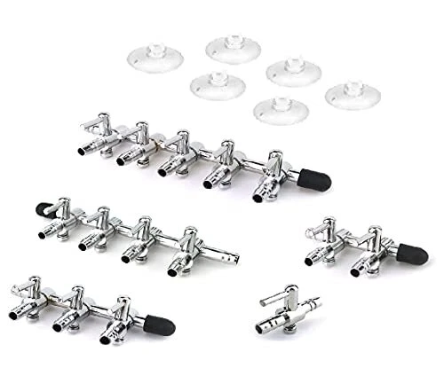 Asayu 5 Pcs Aquarium Air Flow Control Lever Valve Distributor Splitter Pump