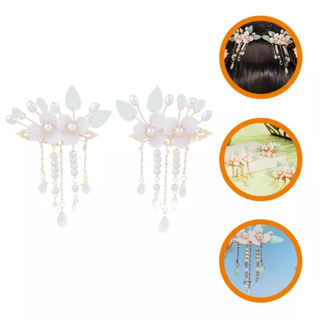 Japanese Wood Hair Sticks Pair for Women - Chinese Style Hair Clips with-GZ