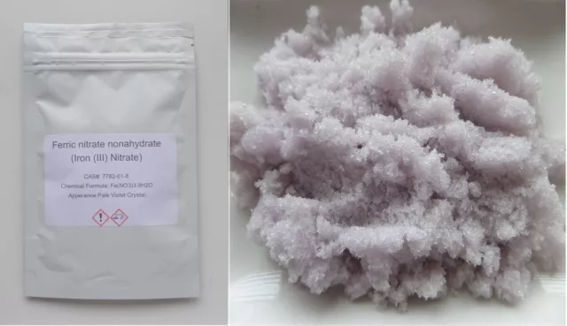 Nitrate ferrique (fer) 99,9 % pur, gravure Siver, patines sur métaux, 50 g à 200 g