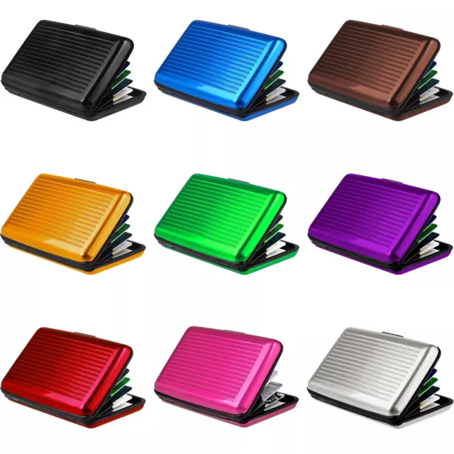 Mini RFID Aluminum Wallet Credit Card Holder Business Card Case Metal ID Case US