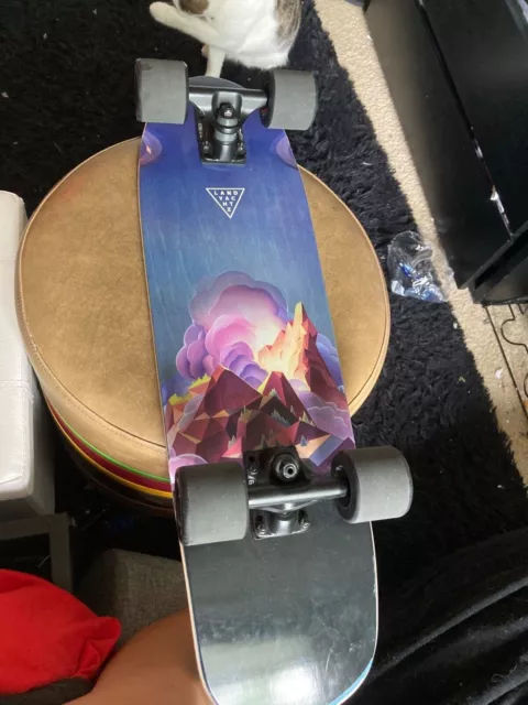 Land Yachtz Complete Cruiser Skateboard, sunset, mountains, design, board Land Yachtz Complete Cruiser Skateboard, sunset, mountains, design, board