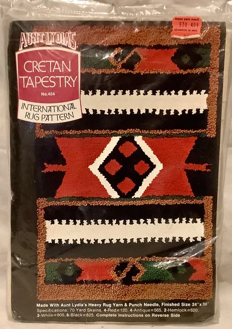 Patrón de alfombra internacional de colección MCM tía Lydia's n.o Tapiz de Creta"" 404 nuevo en paquete