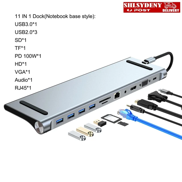11 in 1 USB C To HD PD 100W Adapter Fit for MacBook iPad Pro 11 12.9 iPad