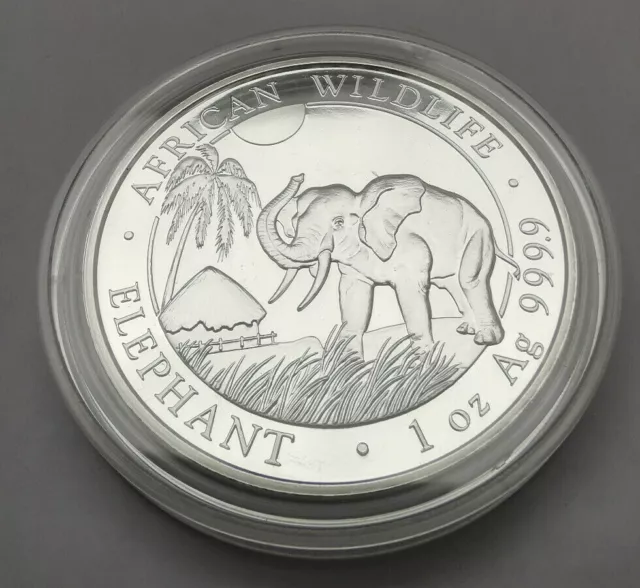 Somalia Elefant 2017 African Wildlife 1Oz Silber 100 Shillings stempelglanz