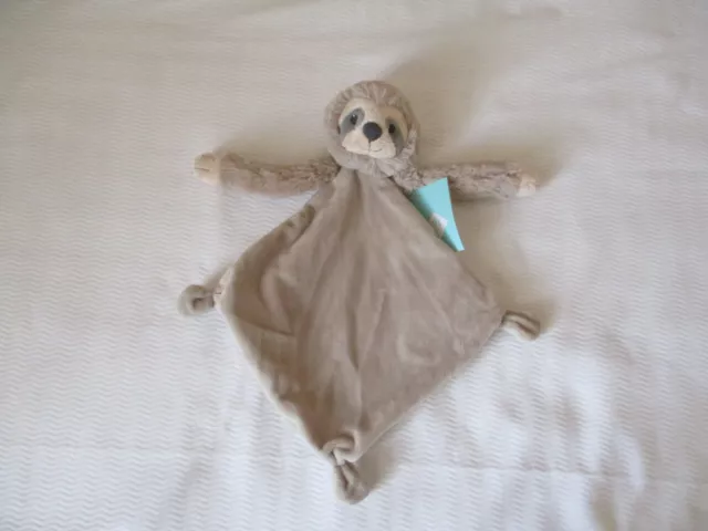 Doudou TEX BABY singe paresseux beige losange fourrure