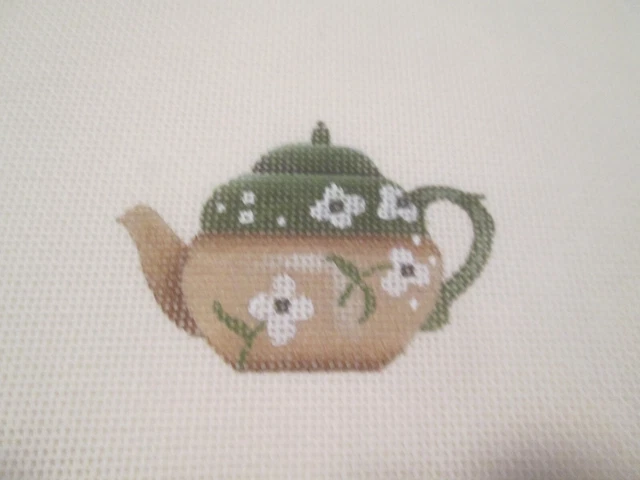 Teapot-Melissa Shirley-Handpainted Needlepoint Canvas
