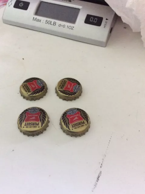 4 Miller High Life Harley Davidson Bike Bottle Caps Crowns Tops Undented Rinsed