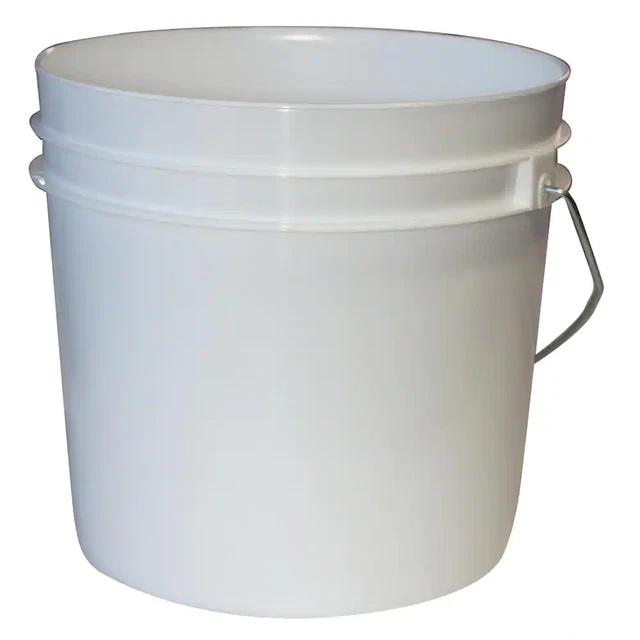 10PACK 1 GALLON Plastic Pails Heavy Duty White Small Paint Buckets