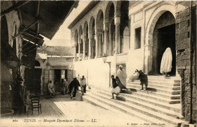 CPA AK TUNISIA TUNIS Mosquée Djamaa et Zitoun (822616)