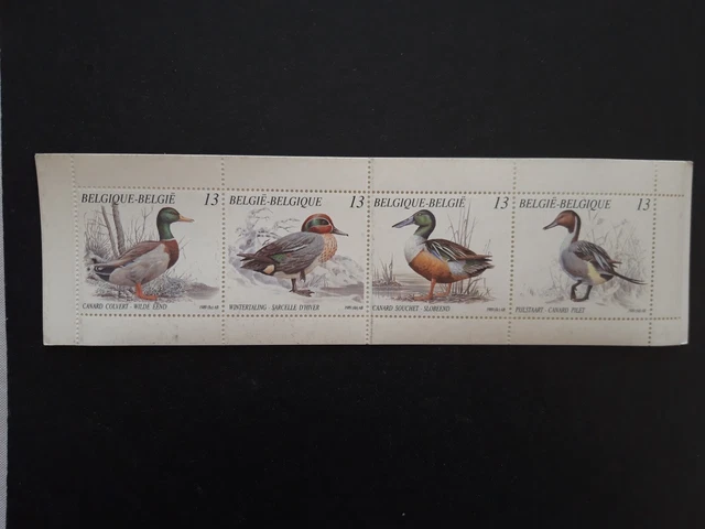 Carnet de timbres neufs de belgique " Canards" de 1989
