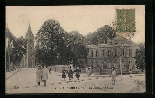 CPA Vitry-sur-Seine, Le Chateau et l'Eglise