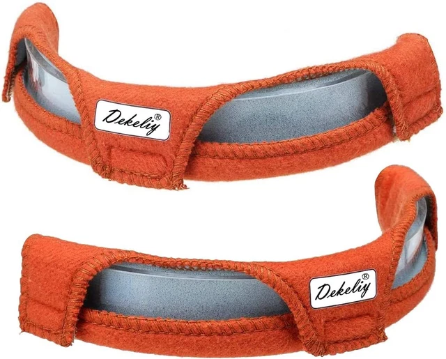 Dekeliy 2Pcs Hard Hat Sweatband Washable, Cotton One Size, Orange