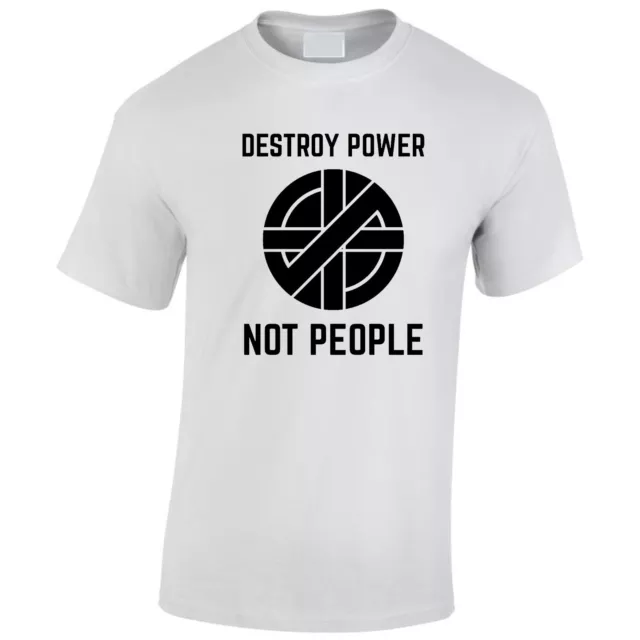 The Clash T-Shirt Destroy Power Men's  worn by Joe Strummer   DTG Punk Anarchy