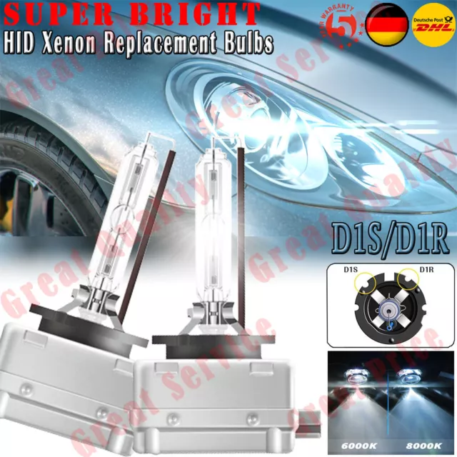 2X 55W D1S D1R D1C Xenon Ersatz Brenner HID Scheinwerfer 6000K Weiß Birnen DHL