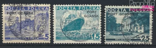 Briefmarken Polnische Post Danzig 1936 Mi 29-31 gestempelt (9975608