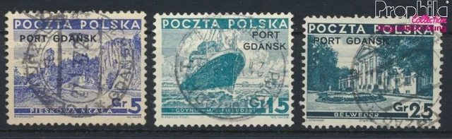 Briefmarken Polnische Post Danzig 1936 Mi 29-31 gestempelt (9975608