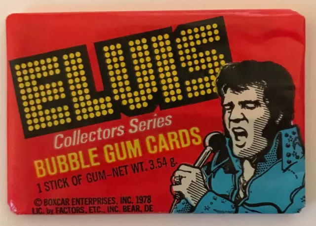 1978 Donurss Elvis Cards, 1 Unopened Sealed Wax PACK From Wax Box, 6 Cards