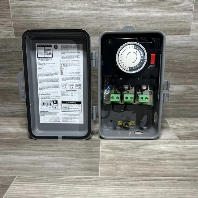 GE HEAVY DUTY Mechanical Box Timer Switch Metal Tamper Resistant 24