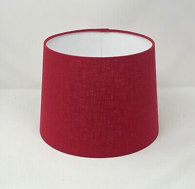 Lampshade Dark Red Textured 100% Linen Tapered Empire Light Shade