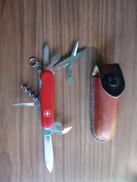 Vintage Wenger Delemont Swiss Army Knife Stainless Switzerland Red
