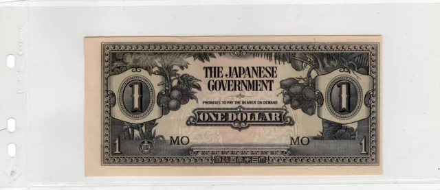 The Japanese Government One Dollar Note Ww 2 Era