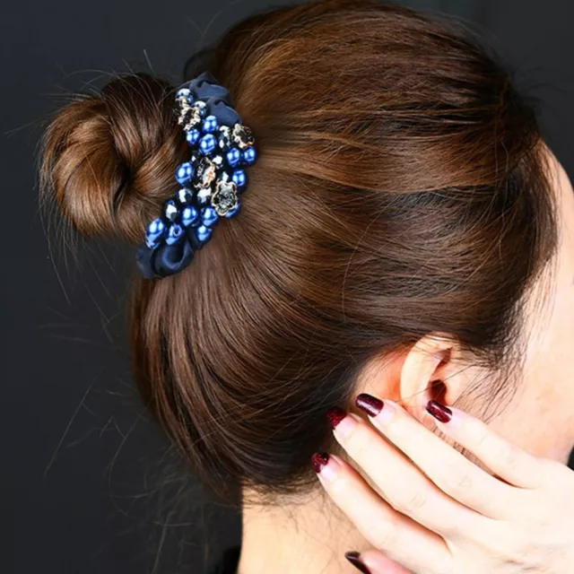 Women Hair Bands Pearl Flower Scrunchies Sweet Hair Ties Hair Rubber Bands