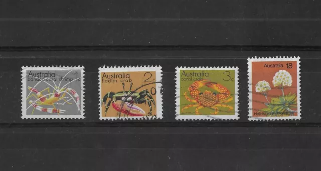 Briefmarken Australien Michel 591, 526, 527, 528 Jahrgänge 1975, 1973