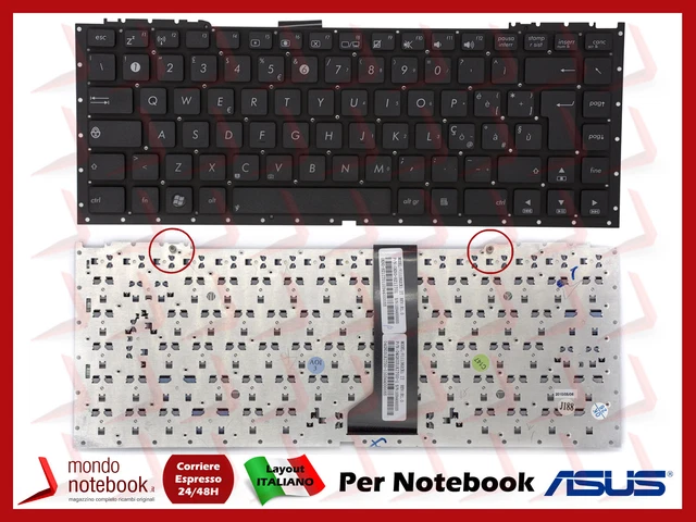 Tastiera Italiana Nera Di Ricambio Per Notebook ASUS Serie X53B - 4